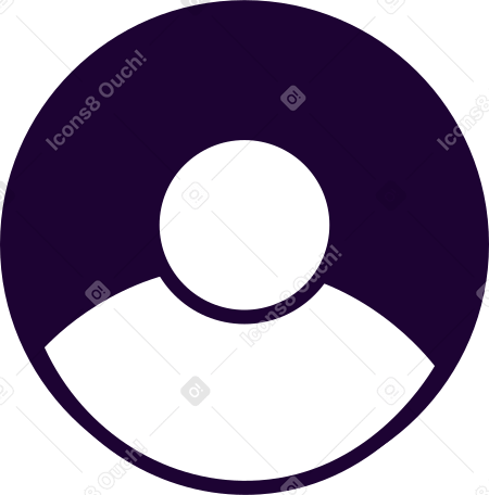 round icon with a person Illustration in PNG, SVG
