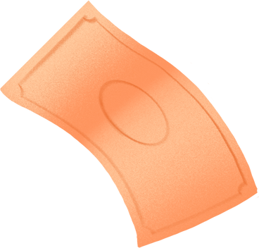 オレンジ色の紙幣 PNG、SVG