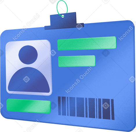blue id card PNG, SVG