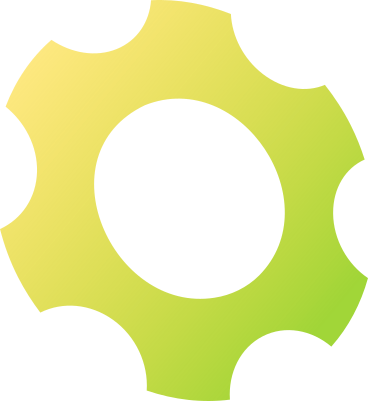 Зеленая градиентная шестерня в PNG, SVG