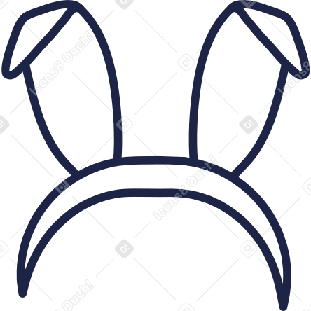 headband with ears Illustration in PNG, SVG
