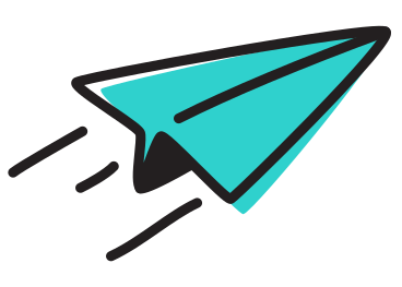 Green paper plane flying to addressee PNG, SVG