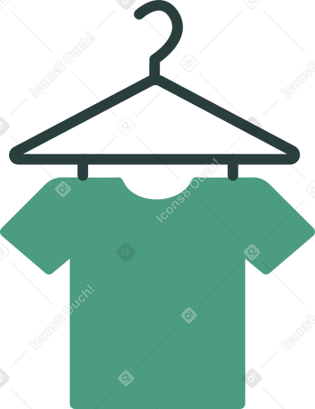 hanger with t-shirt Illustration in PNG, SVG