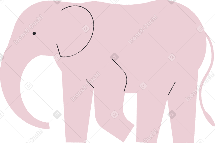 elephant Illustration in PNG, SVG