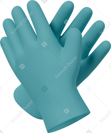 3D Blaue handschuhe Grafik als PNG, SVG