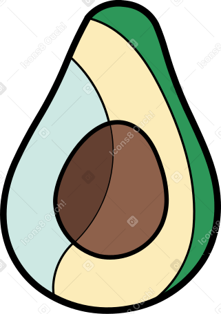 avocado Illustration in PNG, SVG