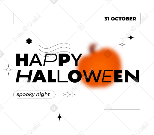 text happy halloween poster PNG, SVG