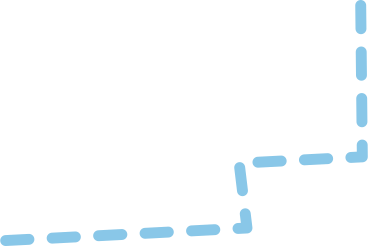 Linha tracejada azul em zigue-zague PNG, SVG