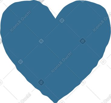 Blue heart PNG, SVG