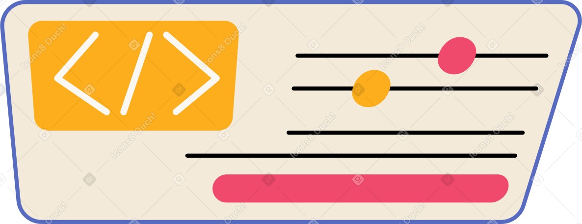popup window with text and code Illustration in PNG, SVG