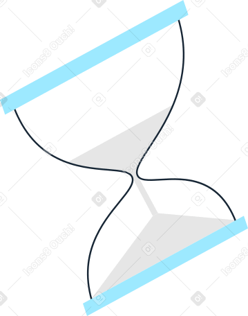 tilted crooked hourglass PNG, SVG