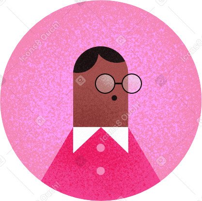 user icon with glasses Illustration in PNG, SVG