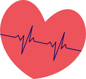 Heart with a pulse PNG, SVG