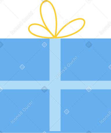 gift with ribbon PNG, SVG