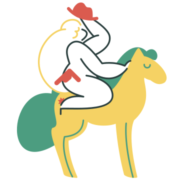 Cowgirl riding a horse in the wild west PNG, SVG
