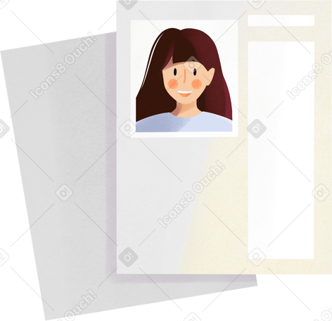 resume of a young woman PNG、SVG