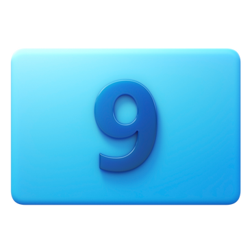 number nine PNG, SVG