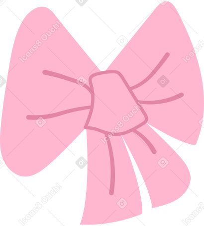Pink bow Illustration in PNG, SVG