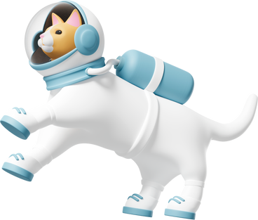 cat astronaut PNG, SVG