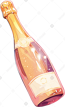 bottle of champagne PNG, SVG