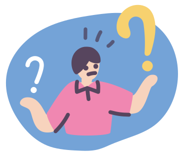 Confused man chooses which question to solve PNG, SVG