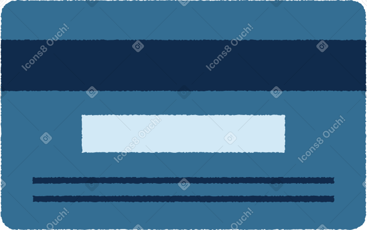 credit card back Illustration in PNG, SVG