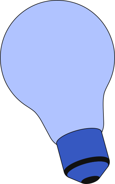 bulb animated illustration in GIF, Lottie (JSON), AE