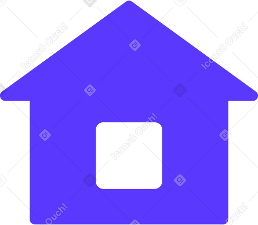 Голубой домик в PNG, SVG