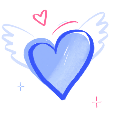 Heart with wings for valentine's day PNG, SVG