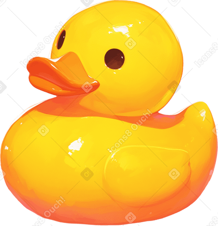 yellow rubber duck PNG, SVG