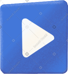 Square button with video icon PNG, SVG