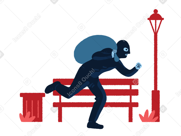 Robber Illustration in PNG, SVG