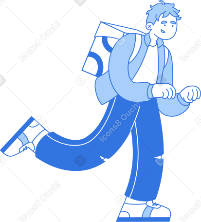 delivery man running PNG, SVG