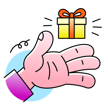 Hand holding a small gift box PNG, SVG