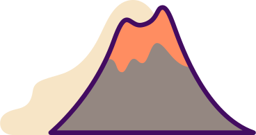 Vulkan mit lava PNG, SVG
