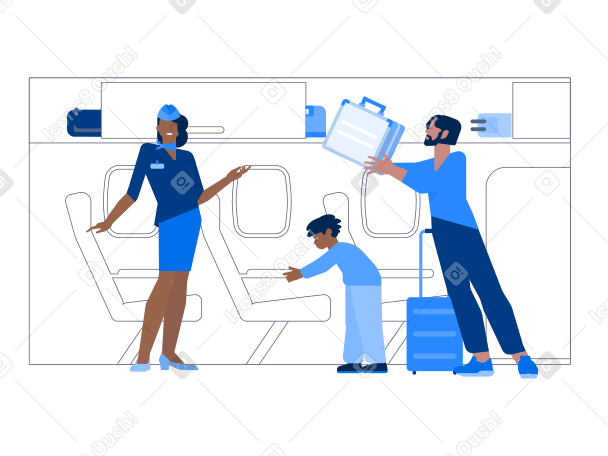 Air Travel Illustration in PNG, SVG