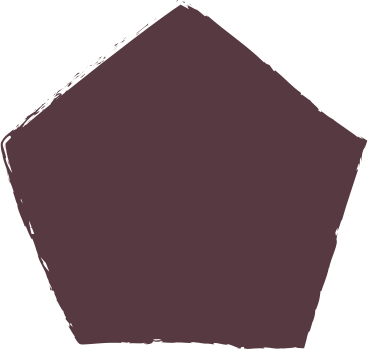 Dark brown pentagon PNG、SVG