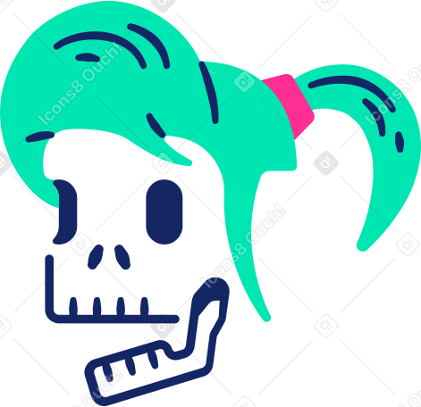 skull girl PNG, SVG