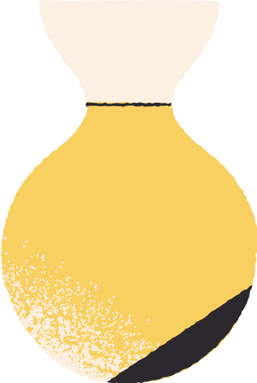 yellow vase PNG, SVG