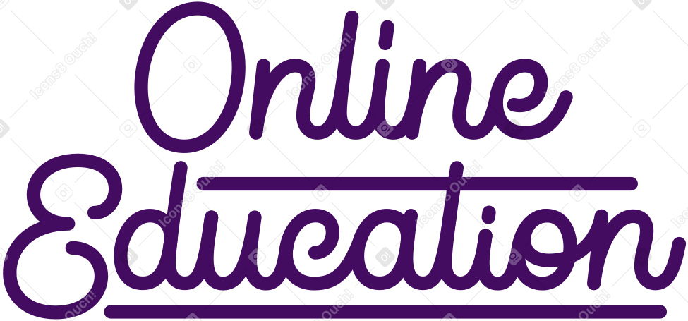 lettering online education text PNG, SVG
