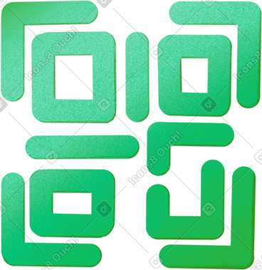 Green qr code PNG, SVG