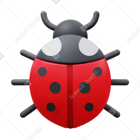 3D ladybird PNG, SVG