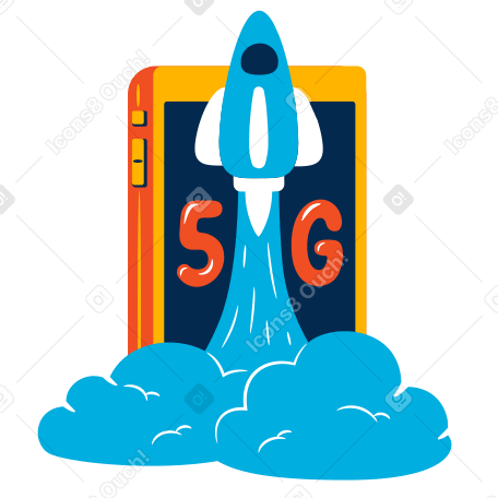 支持5g技术的手机 PNG, SVG