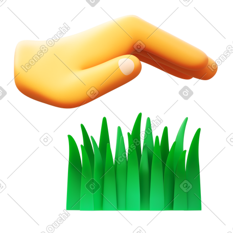 3D lawn care PNG, SVG