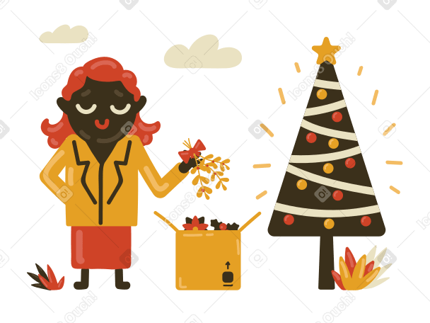 Before the Christmas Illustration in PNG, SVG