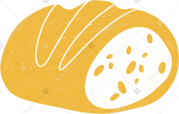 yellow bread Illustration in PNG, SVG