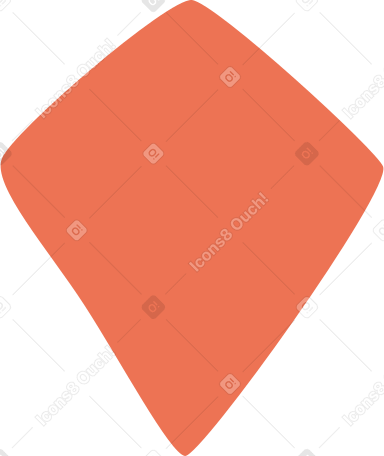 orange kite shape Illustration in PNG, SVG