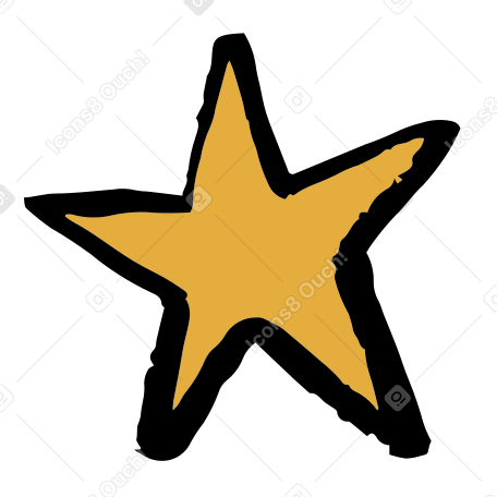 five pointed star Illustration in PNG, SVG
