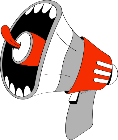 megaphone shouting loudly Illustration in PNG, SVG
