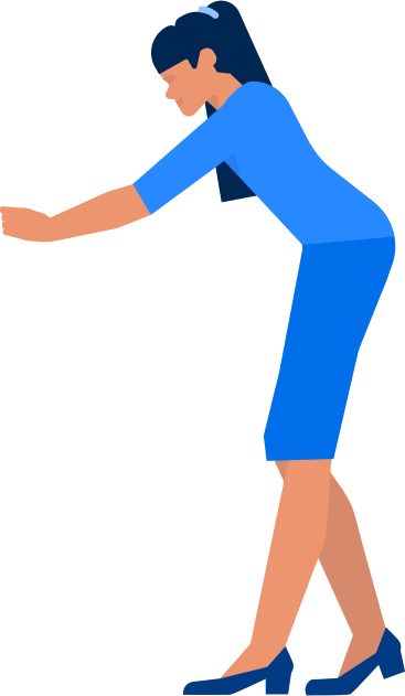 woman leaning forward PNG, SVG